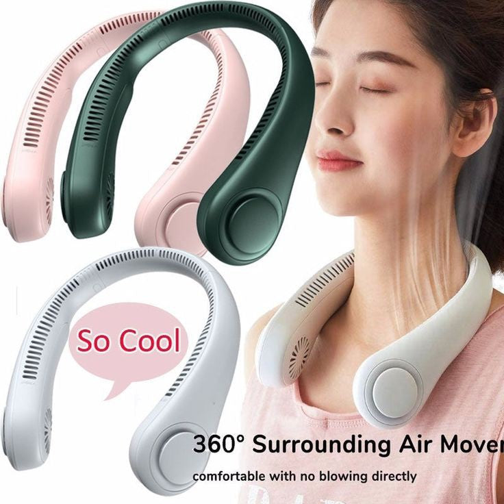 Stay Cool Anywhere: Portable Bladeless Neck Fan