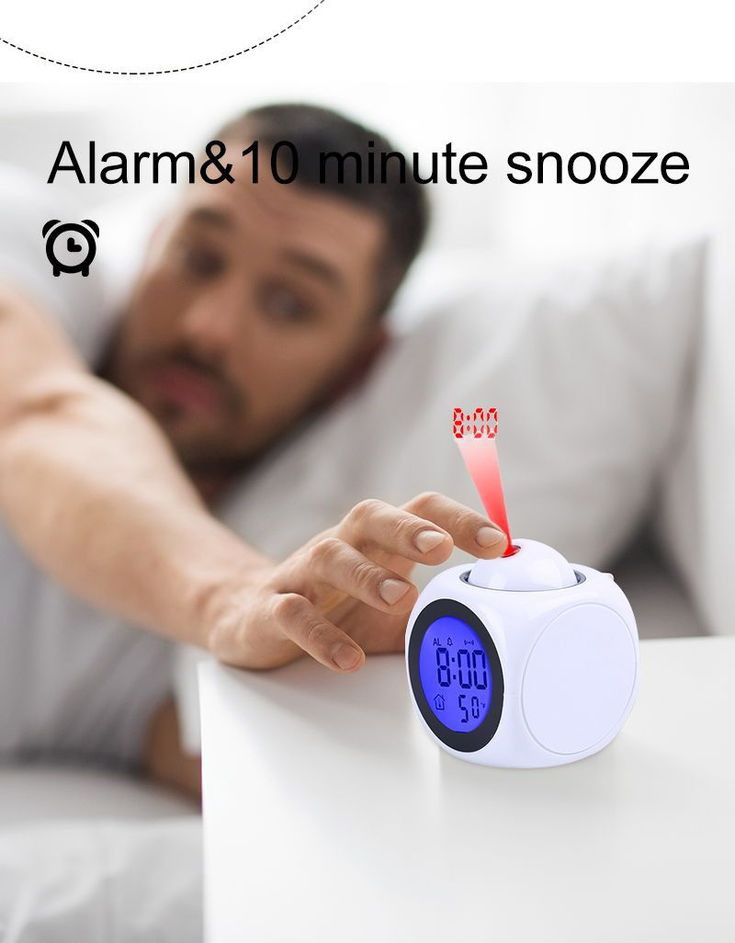 Smart Wake-Up: Digital LCD Talking Alarm Clock with LCD Projector