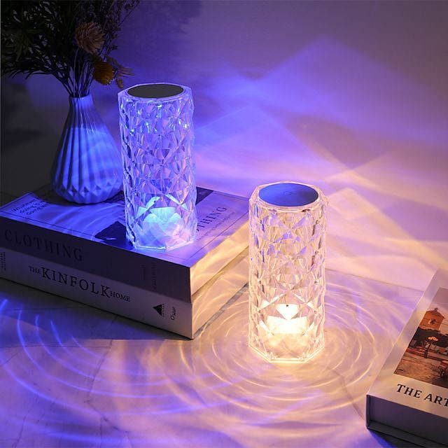 16 Color Changing Crystal Diamond Table Lamp