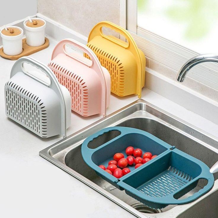 Space-Saving Solution: Foldable Sink Strainer Basket Duo (Pack of 2)