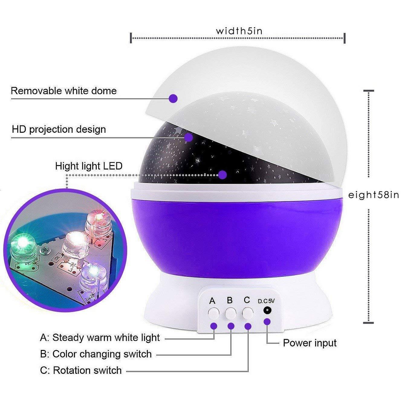 Magical Atmosphere: Rotating Star Projector Lamp