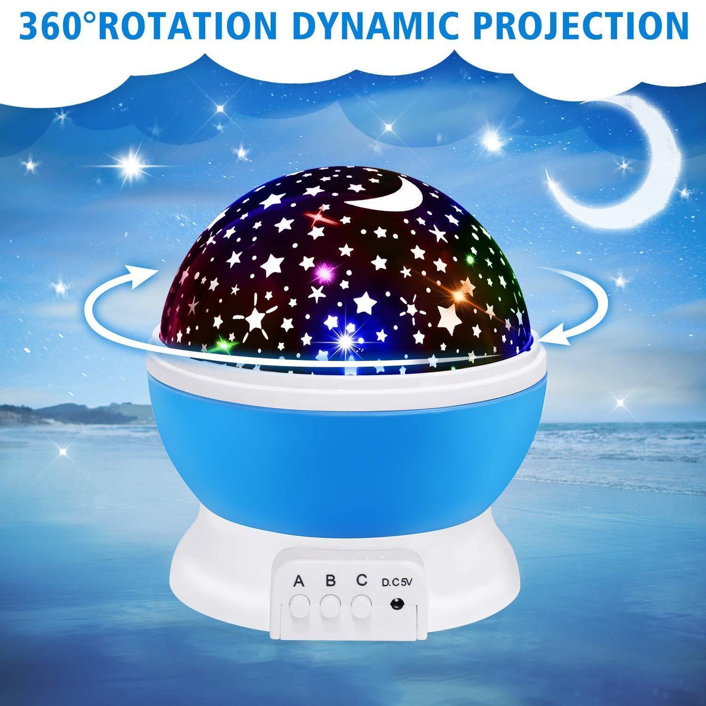 Magical Atmosphere: Rotating Star Projector Lamp