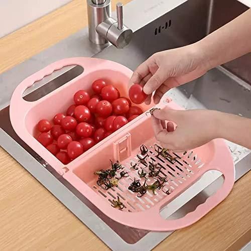 Space-Saving Solution: Foldable Sink Strainer Basket Duo (Pack of 2)