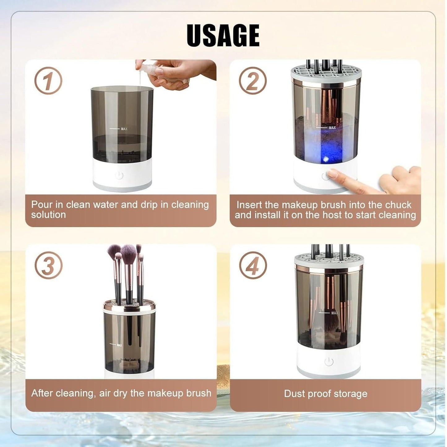 Quick & Easy: USB Rechargeable Makeup Brush Cleaner