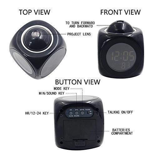 Smart Wake-Up: Digital LCD Talking Alarm Clock with LCD Projector