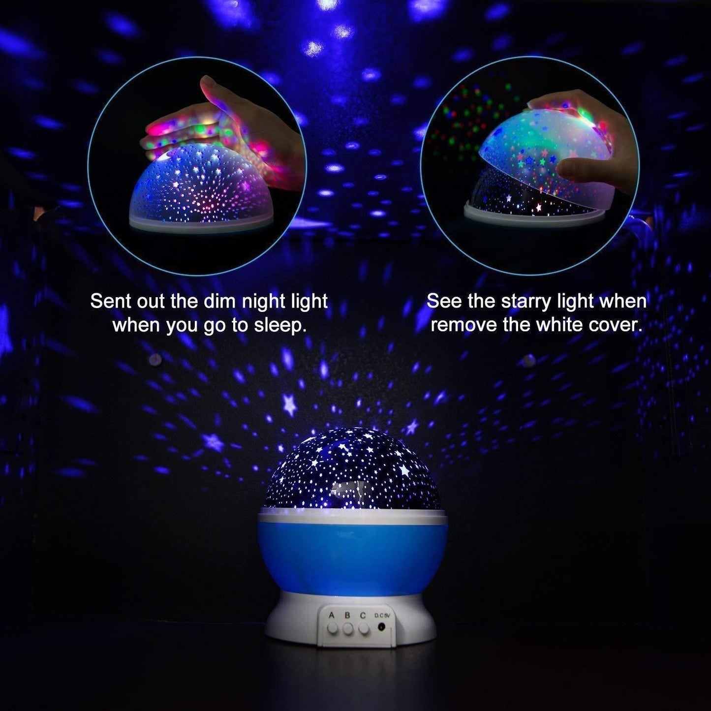 Magical Atmosphere: Rotating Star Projector Lamp