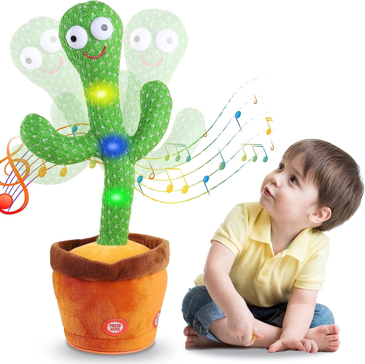 LED Musical Dancing Cactus with Mimicry for Kids