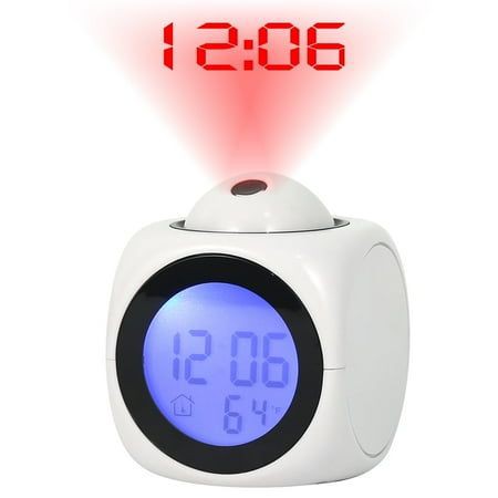 Smart Wake-Up: Digital LCD Talking Alarm Clock with LCD Projector