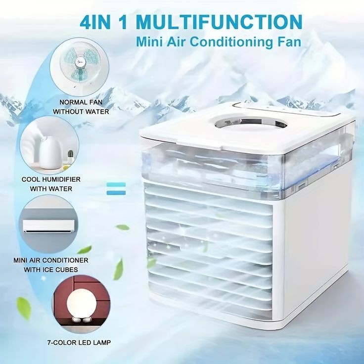 Mini Air Conditioner Air Humidifier Purifier Cooler